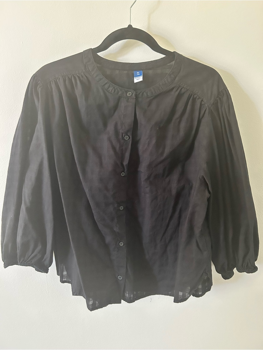 Old Navy Sheer Gingham Blouse